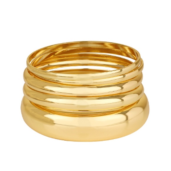 4 Row Multi Stackable Metal Bracelet - Picture 1 of 2